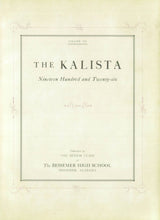 Load image into Gallery viewer, The Kalista Senior Class of 1926 Bessemer High School Yearbook in Jefferson County, Alabama