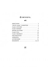 Load image into Gallery viewer, 1927 John Adams High School Yearbook Contents