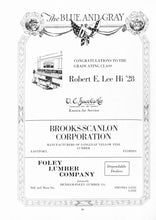 Load image into Gallery viewer, 1928 Robert E. Lee High School Yearbook Vintage Advertising late 1920s in Jacksonville, Florida