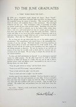 Load image into Gallery viewer, Class of 1937 Lake View High School To The June Graduates Letter