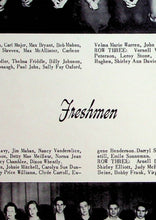 Load image into Gallery viewer, Freshmen class pictures in the 1950 Fayetteville High School Yearbook Washington County, Arkansas