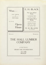 Load image into Gallery viewer, Old vintage ads in 1922 Winslow High School Yearbook in Navajo County, Arizona The Hall Lumber Company