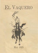 Load image into Gallery viewer, 1925 Winslow High School Yearbook in Navajo County, Arizona El Vaquero Annual