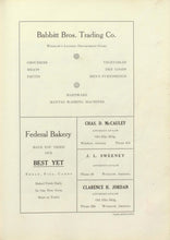Load image into Gallery viewer, Old vintage retro ads of Babbitt Bros Trading Company and Federal Bakery 1927 Winslow High School Yearbook in Navajo County, AZ