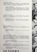 Load image into Gallery viewer, Information and portrait photos of seniors in 1942 Flagstaff High School Yearbook in Coconino County, Arizona
