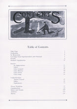 Load image into Gallery viewer, Table of Contents in 1930 Colorado Springs High School Yearbook in El Paso County, CO