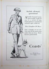 Load image into Gallery viewer, Vintage advertising of Coasts' from Hart Schaffner & Marx in 1919 Iowa City High School Yearbook in Johnson County, IA