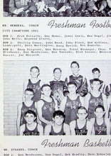 Load image into Gallery viewer, Freshman Basketball and Football Team Photos in the 1952 Wilson High School Yearbook in Cedar Rapids, Iowa