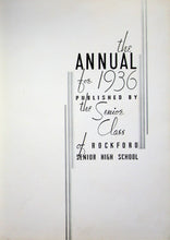 Load image into Gallery viewer, 1936 Rockford High School Yearbook The Annual Winnebago County, Illinois