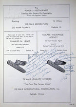 Load image into Gallery viewer, Vintage advertising in the 1943 DeKalb Township High School Yearbook in Illinois