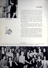 Load image into Gallery viewer, Home Economics Group Photo in 1945 Paris High School Yearbook in Edgar County, Illinois