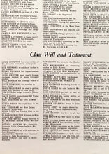 Load image into Gallery viewer, Last Will and Testament of Seniors in the 1958 Highland Park High School Yearbook in Lake County, Illinois