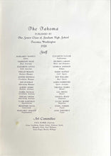 Load image into Gallery viewer, 1928 Stadium High School Yearbook in Tacoma, Washington *The Tahoma 1928