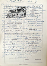 Load image into Gallery viewer, Old vintage ads with handwriting in 1947 Columbus High School Yearbook in Bartholomew County, Indiana