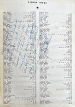 Load image into Gallery viewer, Senior Index in 1955 Columbus High School Yearbook in Bartholomew County, Indiana