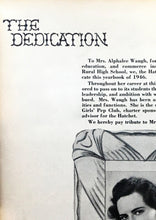Load image into Gallery viewer, 1946 Washington High School Yearbook Dedication to Alphalee Waugh