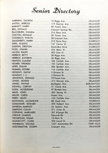 Load image into Gallery viewer, Senior Directory List in the 1947 Lloyd Memorial High School yearbook in Erlanger, Kentucky