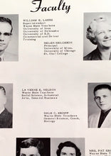 Load image into Gallery viewer, Faculty Members Pictures in 1957 Newcastle High School yearbook in Dixon County, Nebraska