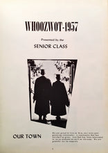 Load image into Gallery viewer, Whoozwot presented by Senior Class in 1957 Newcastle High School yearbook in Newcastle, NE