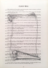 Load image into Gallery viewer, Seniors Students Class Will in 1958 Newcastle High School yearbook in Dixon County, Nebraska