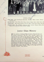 Load image into Gallery viewer, Junior Students Class History Photograph in 1926 Ashland High School Yearbook in Ashland County, Ohio