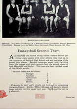 Load image into Gallery viewer, Second Basketball Team Photo in 1926 Ashland High School Yearbook in Ashland County, Ohio