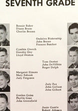 Load image into Gallery viewer, Pictures of 7th Grade Students in the 1958 West Alexandria High School yearbook in Preble County, Ohio