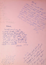 Load image into Gallery viewer, Cursive inscriptions in the 1969 Canfield High School Yearbook in Mahoning County, Ohio