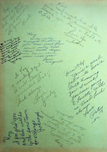 Load image into Gallery viewer, Autographs and inscriptions in the Bishop McGuinness Catholic High School Yearbook during the 1958 school year