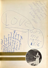 Load image into Gallery viewer, Photo of teacher pointing at chalkboard 1961 Classen High School Yearbook in Oklahoma City, OK