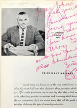 Load image into Gallery viewer, Photo of Mr. E.L. Gammon in the 1957 Laurelwood Academy School Yearbook in Gaston, Oregon