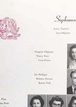 Load image into Gallery viewer, Student pictures of Sophomores in the 1951 Norman High School Yearbook, Cleveland County, OK