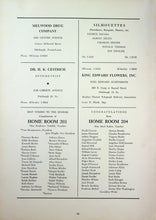 Load image into Gallery viewer, Vintage advertising and list of students in various homeroom classes in 1951 Schenley High School yearbook in Pittsburgh, PA