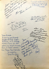 Load image into Gallery viewer, Autographs and inscriptions by students in the 1950 San Jacinto Senior High School yearbook Houston, Texas