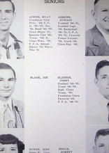 Load image into Gallery viewer, Vintage yearbook page with senior portraits and names in 1951 Haskell High School Yearbook in Texas