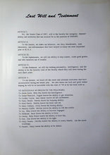 Load image into Gallery viewer, 1957 Montgomery High School Seniors Last Will and Testament in Texas