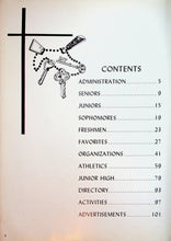 Load image into Gallery viewer, Table of Contents in 1968 Santa Ana High School Yearbook in Coleman County, Texas