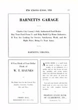 Load image into Gallery viewer, Old vintage advertising in the 1926 Charles City County High School Yearbook in Virginia 1920s