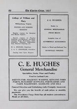 Load image into Gallery viewer, Advertisement for C. E. Hughes General Merchandise from The Charlesitan, 1927 Charles City County, Virginia old ads