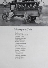 Load image into Gallery viewer, Monogram Club in the 1927 Charles City County High School Yearbook in Charles City, VA