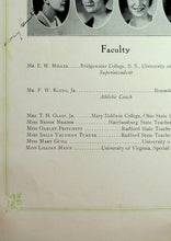 Load image into Gallery viewer, Faculty and Teachers in the 1932 Parry McCluer High School Yearbook in Buena Vista, Virginia