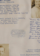 Load image into Gallery viewer, Seniors Student Photos in 1943 Middlesex County High School Yearbook in Saluda, VA