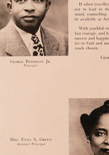 Load image into Gallery viewer, Pictures of Principal George Peterson Jr & Assistant Principal Etna Green in 1949 Armstrong High School Yearbook in Richmond, VA