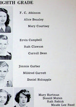 Load image into Gallery viewer, Photos of 8th Grade Students in 1949 King William High School Yearbook in King William County, Virginia