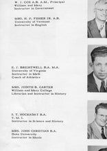 Load image into Gallery viewer, Portrait Photographs of Principal, Librarian, and Instructors in 1949 New Kent High School Yearbook in New Kent County, VA