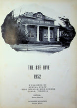 Load image into Gallery viewer, 1952 King William County High School Yearbook The Bee Hive in Palls, Virginia