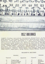 Load image into Gallery viewer, Tazewell Bulldogs High School Football Team in the 1953 Yearbook in Virginia