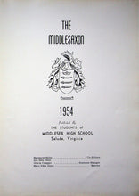 Load image into Gallery viewer, 1954 Middlesex County High School Yearbook in Saluda, Virginia The Middlesaxon