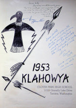 Load image into Gallery viewer, The Klahowya 1953 Clover Park High School Yearbook in Lakewood, Washington