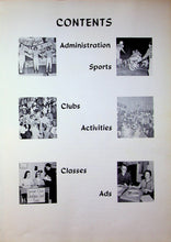 Load image into Gallery viewer, Table of contents in 1958 Kelso High School Yearbook in Cowlitz County, Washington